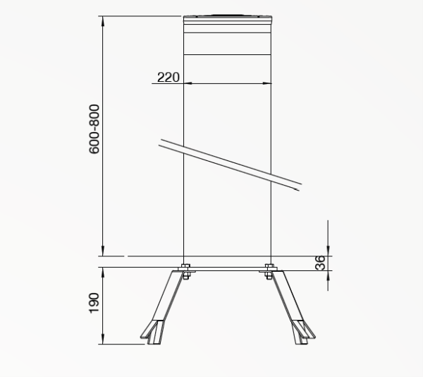 Törmäyspollari 220/PF Fixed - Image 2